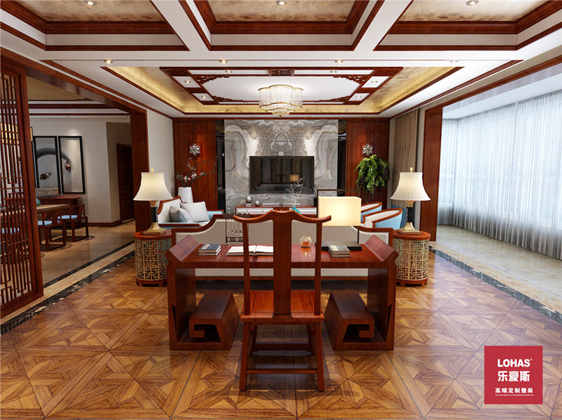 南村古鎮(zhèn)540平別墅中式裝修