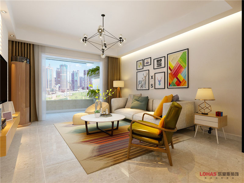 潤(rùn)德天悅城118平米三室兩廳北歐風(fēng)格