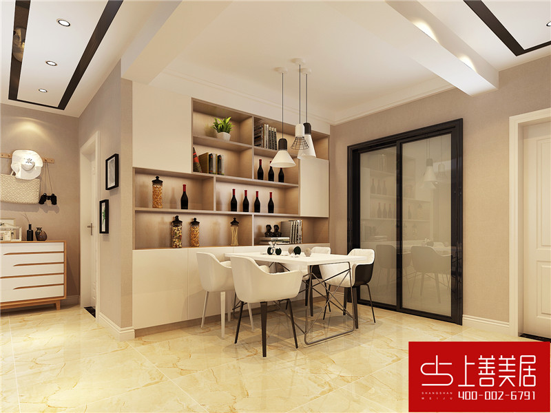 邢臺金都華府100平三室一廳現(xiàn)代簡約風格裝修效果圖