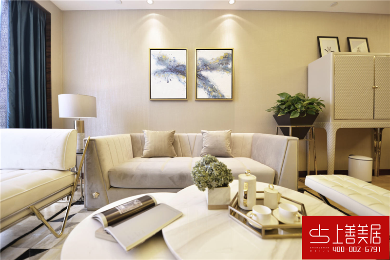 瑞府90平兩室兩廳簡歐風(fēng)格裝修效果圖