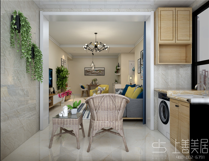 衡水悅湖之珠138平三美式輕奢裝修效果圖