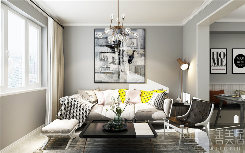 鐵路宿舍60平現代簡約風格裝修效果圖