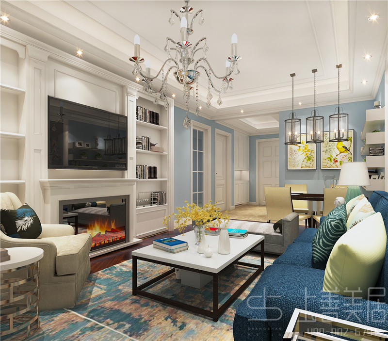 榮盛城83平兩室一廳田園風(fēng)格裝修效果圖