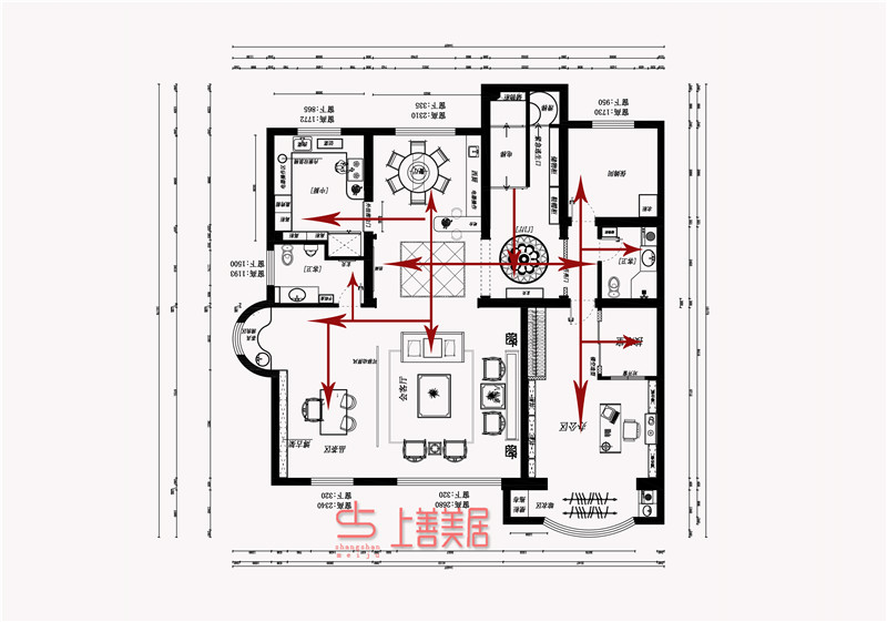 卓達玫瑰園400㎡中式