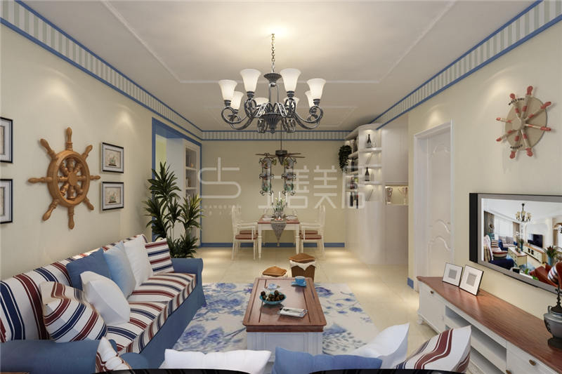 新源燕府110平地中海風(fēng)格