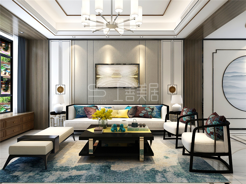 新樂(lè)民政花園別墅200平新中式