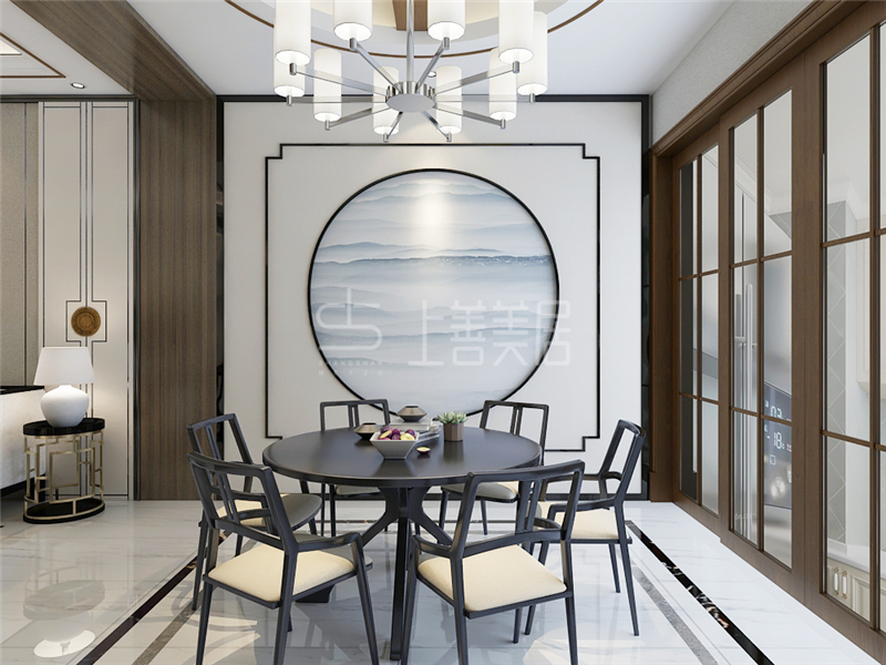 新樂(lè)民政花園別墅200平新中式