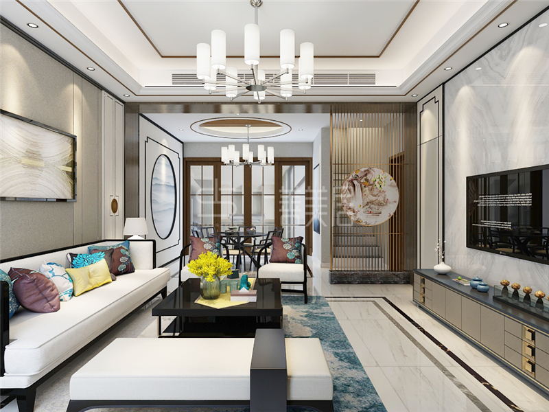 新樂(lè)民政花園別墅200平新中式