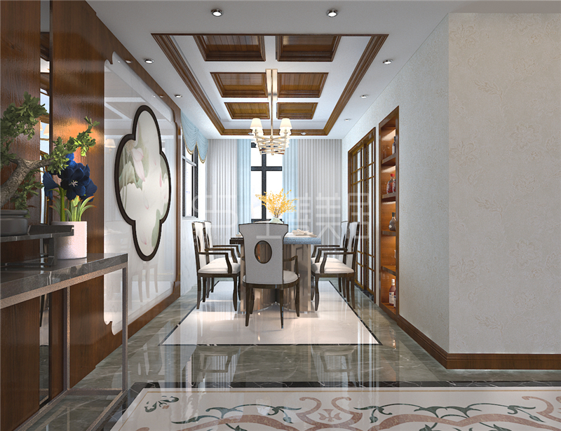 元氏水榭花都200平新中式