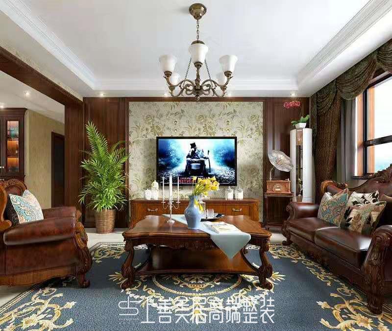 省殘聯(lián)宿舍140平美式裝修效果圖