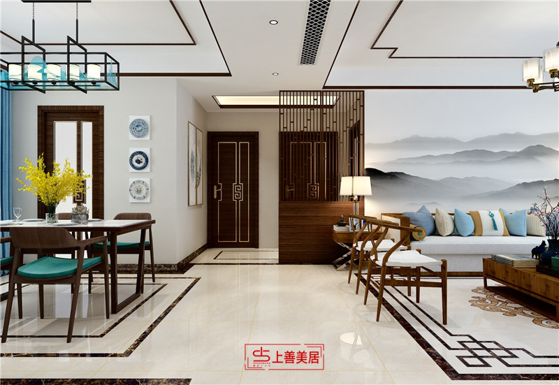 公園城/新中式/130㎡/效果圖