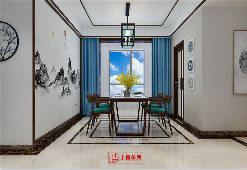 公園城/新中式/130㎡/效果圖