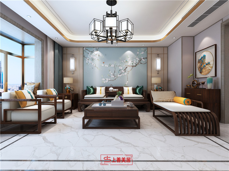 帝王國際160平米新中式效果圖