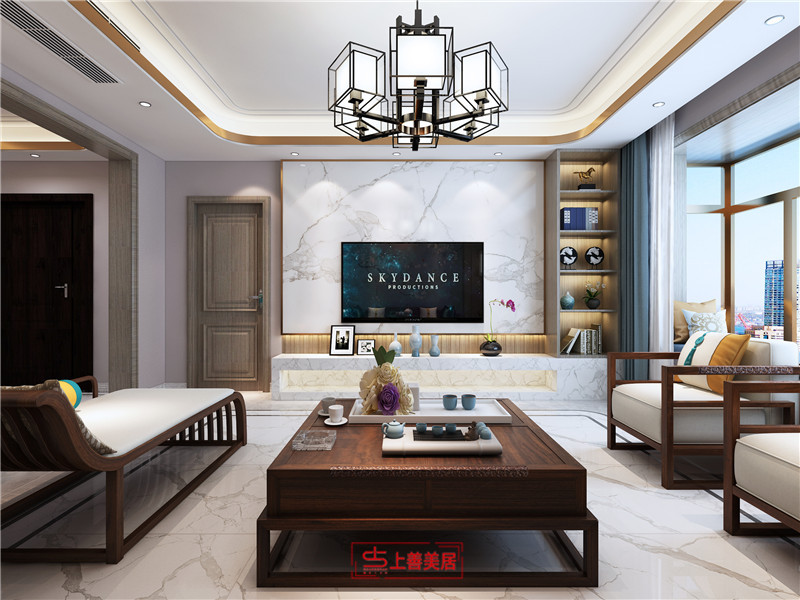 帝王國際160平米新中式效果圖