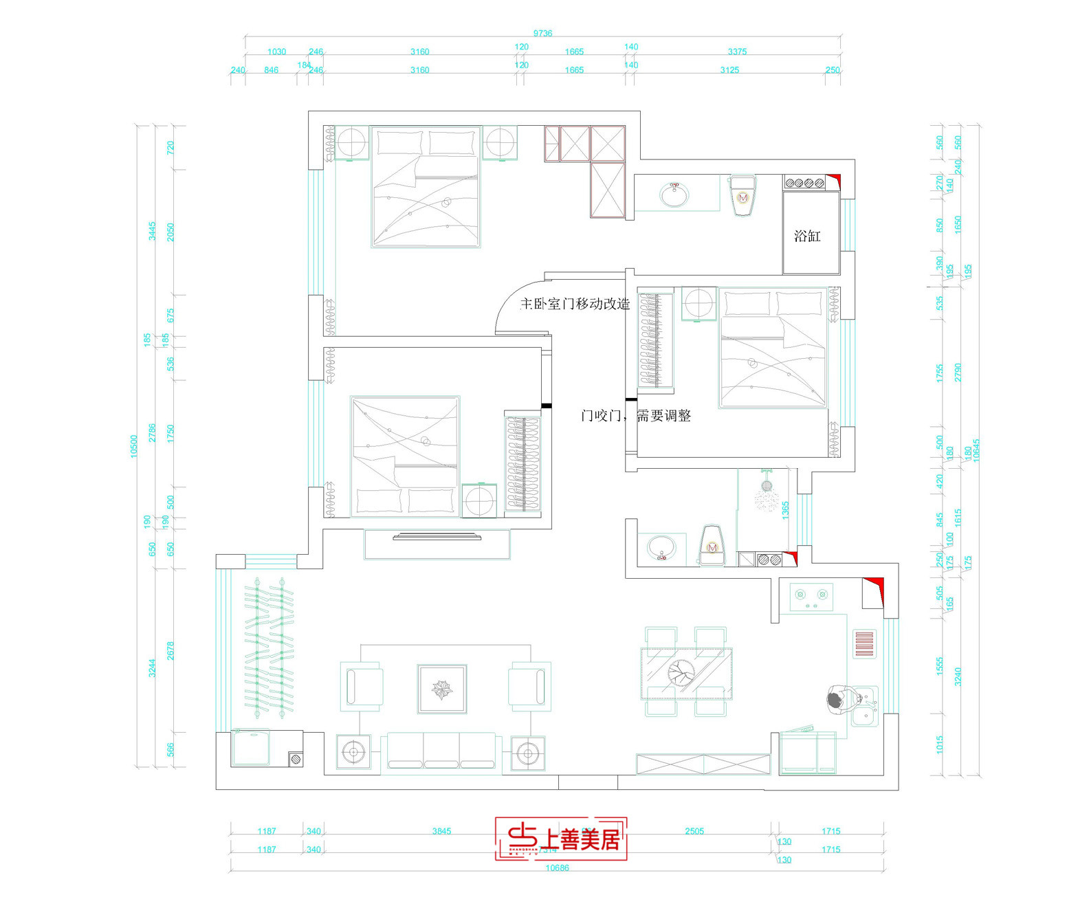 金科博翠園/128㎡/三室