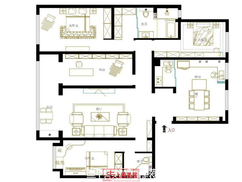 融創(chuàng)中心/214㎡/輕奢