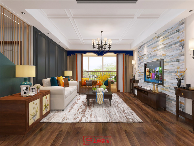 盛世長(zhǎng)安130平現(xiàn)代風(fēng)客廳