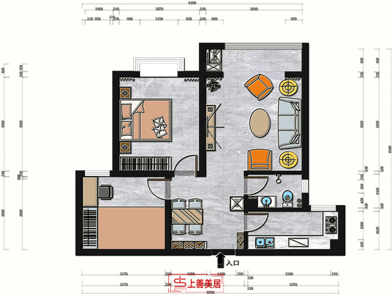 中山凱旋門/90㎡/美式