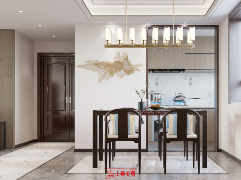 天河悅城140平新中式風(fēng)格餐廳