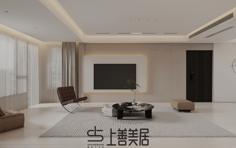 金橋華府138平米奶油風(fēng)裝修設(shè)計