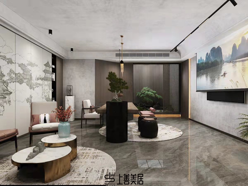 江水西岸500平聯(lián)排別墅裝修效果圖4