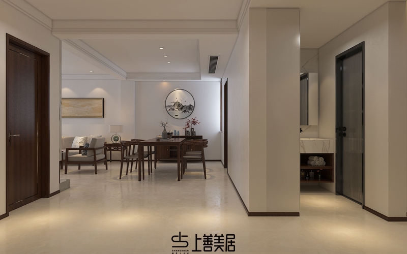 秀水名邸200平米新中式裝修案例