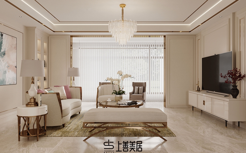 德賢華府160平簡歐風(fēng)格裝修設(shè)計5