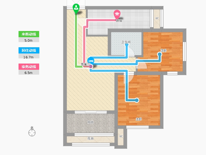 盛世御城2室1廳1衛(wèi)1廚67.17㎡動(dòng)靜線圖