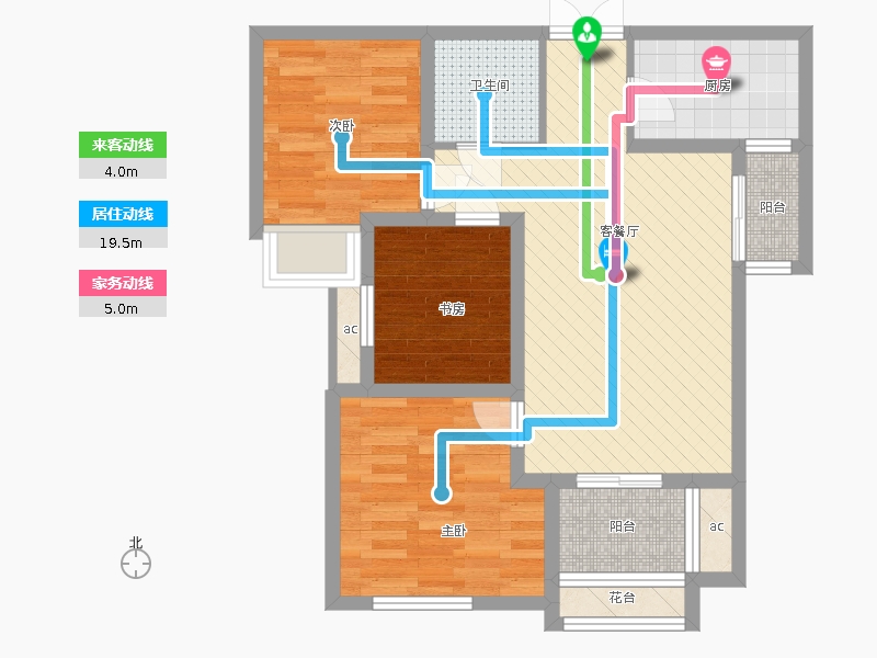 盛世御城3室1廳1衛(wèi)1廚68.27㎡動(dòng)靜線圖