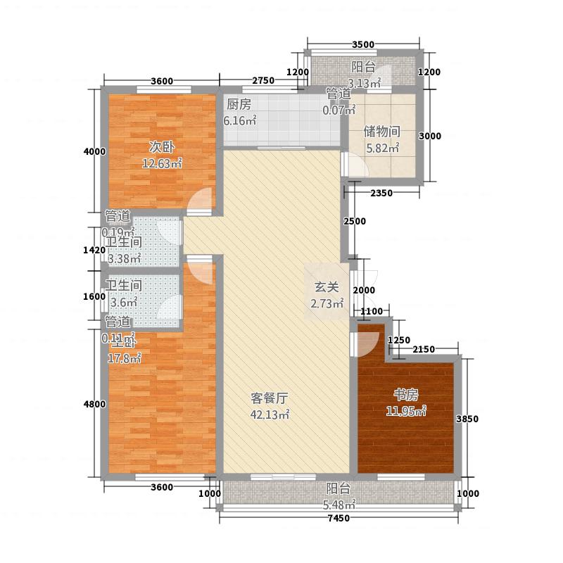 長(zhǎng)久中心公園9號(hào)3室1廳2衛(wèi)1廚162㎡戶型圖