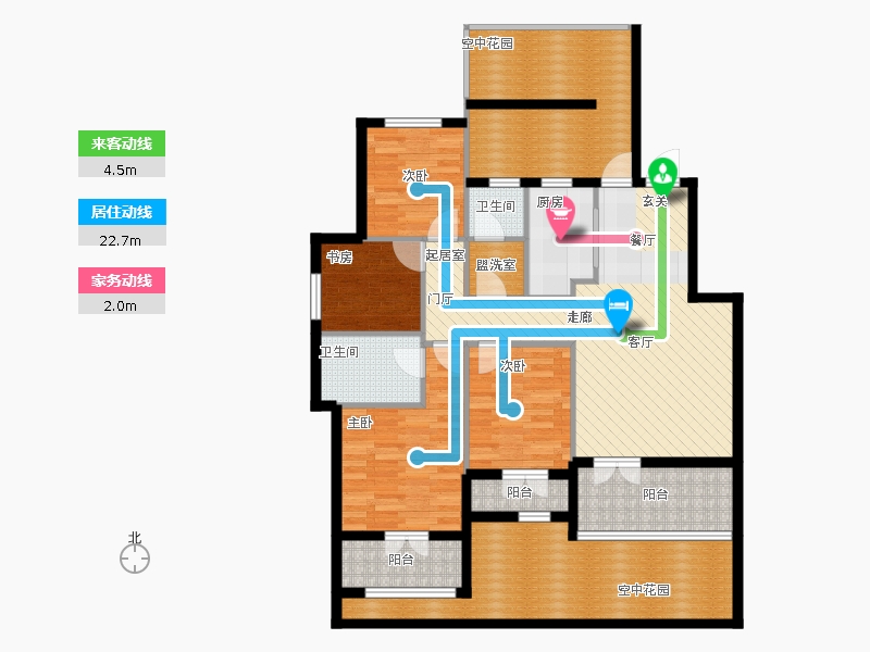 天下錦程4室3廳2衛(wèi)1廚141㎡動靜線圖
