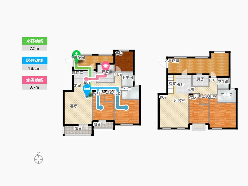 天下錦程5室3廳4衛(wèi)2廚296㎡動靜線圖